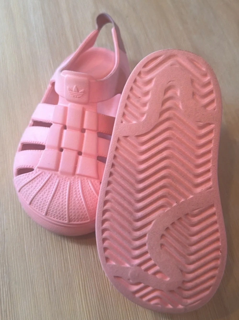 adidas Kids Pink Jelly Fisherman-Style Sandals